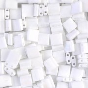 Miyuki Tila Beads 5x5x1.9 mm TL-0402FR - Mat White AB x10g