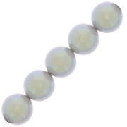 Cuentas nacaradas Preciosa Round Pearl Maxima - 10 mm Pearlescent Grey x5