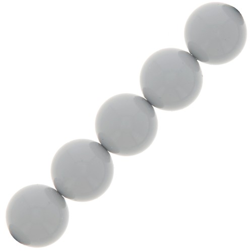 Cuentas nacaradas Preciosa Round Pearl Maxima - 10 mm Ceramic Grey x5