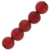 Cuentas redondas 3mm piedra gema teñida 3 mm - Esmerilado Efecto - Rojo|raw }}