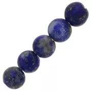 Cuentas redondas de 3 mm de piedra preciosa - Lapis Lazuli efecto esmerilado x25