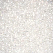 Cuentas de Rocalla Preciosa 11/0 de 2 mm - Crystal AB, 20 g