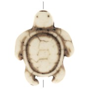 Cuenta tortuga 18x14 mm imitación Howlite tintada - Marfil x1|raw }}