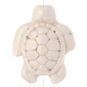 Perla tortuga 18x14 mm imitación gema - Marfil x1