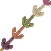 Cuentas ancla 15.5x14 mm imitación Howlite tintada - Multicolore x37cm|raw }}