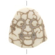 Cuentas cabeza de Bouddha 20x19 mm imitación Howlite tintada - Marfil x4|raw }}