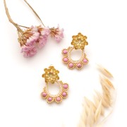 Cuentas redondas 4 mm imitación Howlite tintadas- Amarillo x30