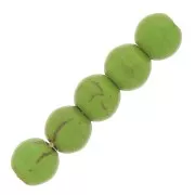Cuentas redondas 6 mm imitación Howlite tintadas- Verde clair x20
