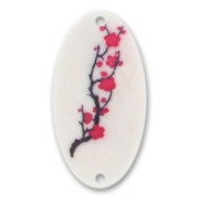 Entrepieza adorno Rosas 2 agujeros 58x31 mm Blanco x1|raw }}