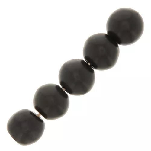 Cuentas redondas 8 mm imitación Howlite tintadas- Negro x10