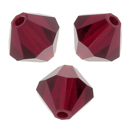 Tupis de Cristales de Preciosa 3 mm - MC Bead Rondell - Siam x30