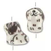 Perro de cerámica 14x10 mm Moreno x1