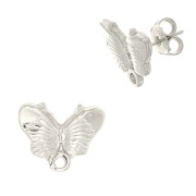 Pendientes con trasera mariposa 16 mm Rodiado x2|raw }}