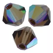 Tupis de Cristales de Preciosa 3 mm - MC Bead Rondell - Smoked Topaz AB x30