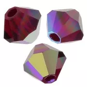 Tupis de Cristales de Preciosa 3 mm - MC Bead Rondell - Siam AB x30