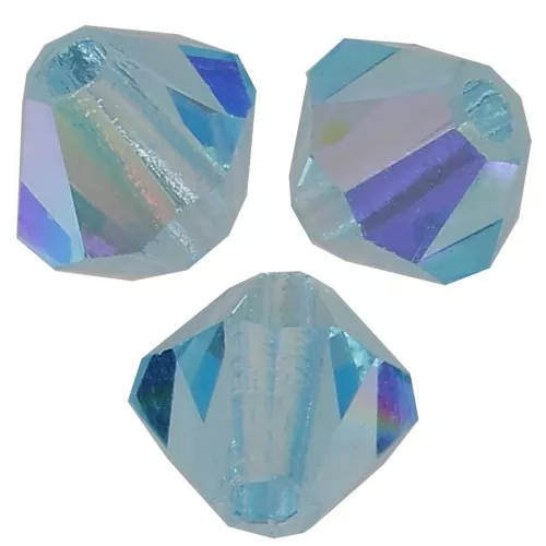 Tupis de Cristales de Preciosa 3 mm - MC Bead Rondell - Aqua Bohemica AB x30
