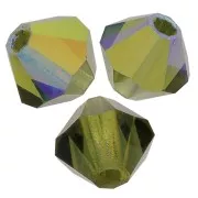 Tupis de Cristales de Preciosa 3 mm - MC Bead Rondell - Olivine AB x30