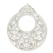 Colgantes ligeros fantasía 59 mm plateado x6