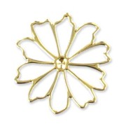 Colgantes ligeros flores 40 mm dorado x6|raw }}