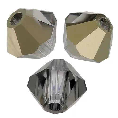 Tupis de Cristales de Preciosa 3 mm - MC Bead Rondell - Crystal Starlight Gold Hal