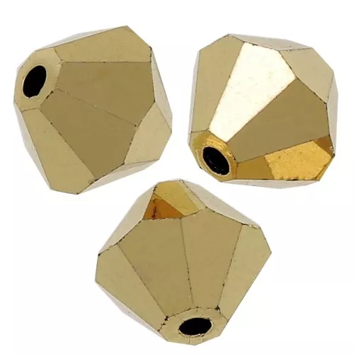 Tupis de Cristales de Preciosa 3 mm - MC Bead Rondell - Crystal Aurum Full x30