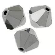 Tupis de Cristal Preciosa 5 mm - MC Bead Rondell - Jet Hematite Full x12