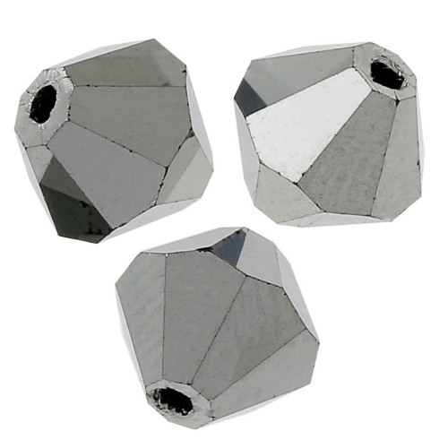 Tupis de Cristal Preciosa 5 mm - MC Bead Rondell - Jet Hematite Full x12