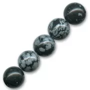 Cuentas Obsidiana moteada  3 mm x25