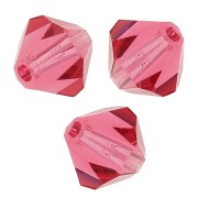 Tupis de Cristal Preciosa 5 mm - MC Bead Rondell - Indian Pink x12