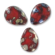 Gotas planas 12x16 mm Opaque Siam Picasso x6|raw }}