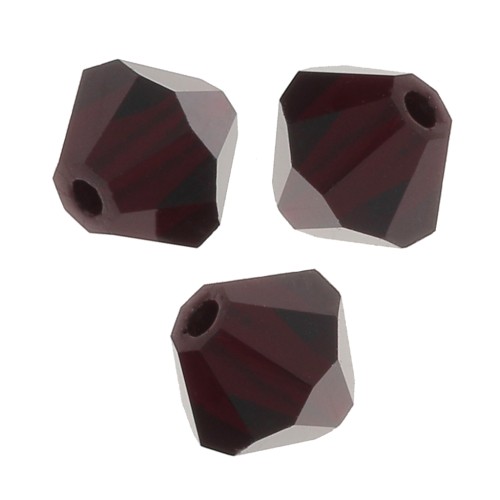 Tupis de Cristal Preciosa 5 mm - MC Bead Rondell - Garnet x12