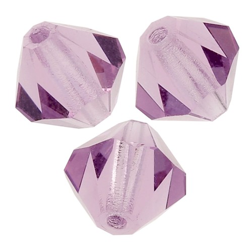 Tupis de Cristal Preciosa 5 mm - MC Bead Rondell - Light Amethyst x12