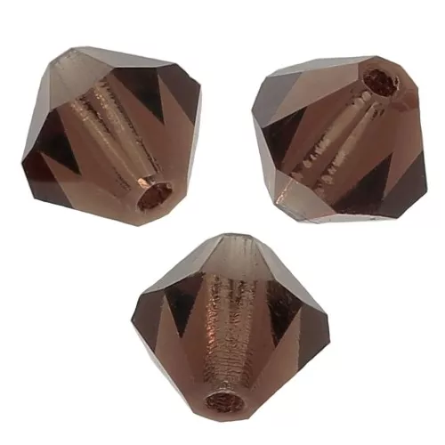 Tupis de Cristal Preciosa 5 mm - MC Bead Rondell - Smoked Topaz x12