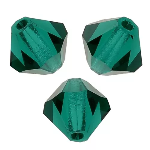 Tupis de Cristal Preciosa 5 mm - MC Bead Rondell - Emerald x12