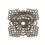 Anillo estampa cuadrada 22 mm bronce x1