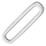 Entrepieza rectangular redondeada de 20 x 6 mm - Plata 925 x 1