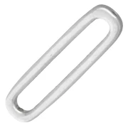 Entrepieza rectangular redondeada de 20 x 6 mm - Plata 925 x 1