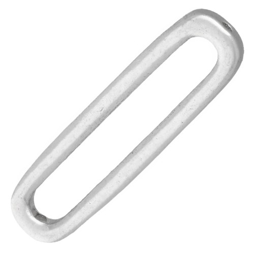 Entrepieza rectangular redondeada de 20 x 6 mm - Plata 925 x 1