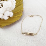 Entrepieza rectangular con esquinas redondeadas, 20 x 6 mm - Plata 925 x1