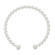 Anillo fino ajustable con bolas - Plateado x1