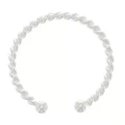 Anillo fino ajustable con bolas - Plateado x1