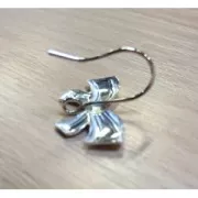 Ganchos pajarita 19 mm Plata 925 x 2