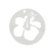 Cequí Hibiscus 20 mm de Plata 925 x1