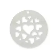 Cequí corazones 20 mm de Plata 925 x1