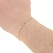 Cadena eslabón fanstasía 1.8 mm - Dorado con oro fino x50cm