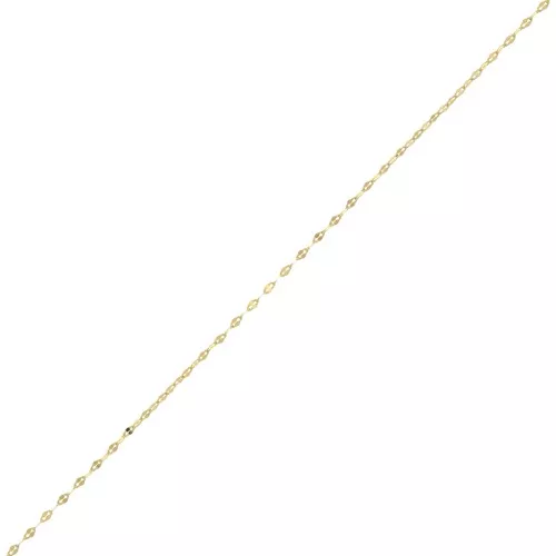 Cadena eslabón fanstasía 1.4 mm - Dorado con oro fino x50cm