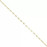 Cadena eslabón fanstasía 1.4 mm - Dorado con oro fino x50cm