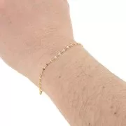 Cadena eslabón fanstasía 1.4 mm - Dorado con oro fino x50cm