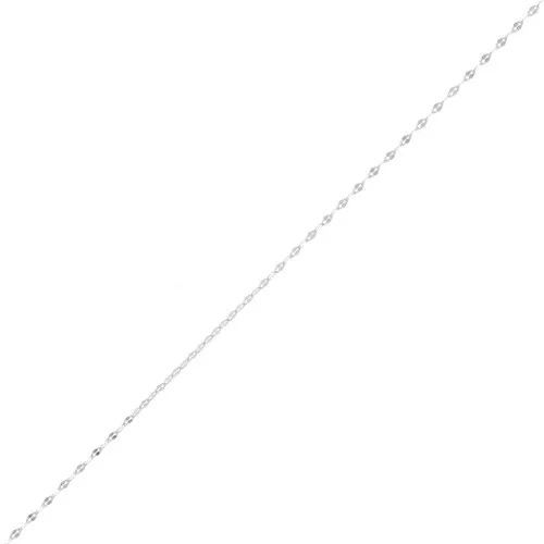 Cadena eslabón fanstasía 1.4 mm - chapado en plata fina x50cm