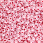 Cuentas de Rocalla Preciosa 9/0, 2,5 mm - Rosa nacarado, 20 g